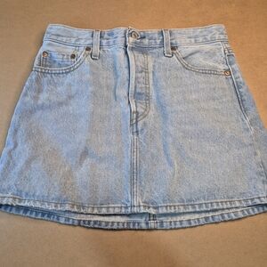 Levi's Light Blue Denim Mini Skirt
